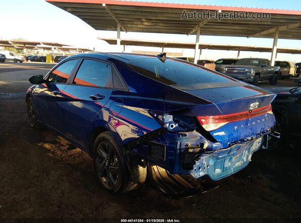 KMHLM4AG3PU371883 2023 HYUNDAI ELANTRA Синий Задняя левая четверть