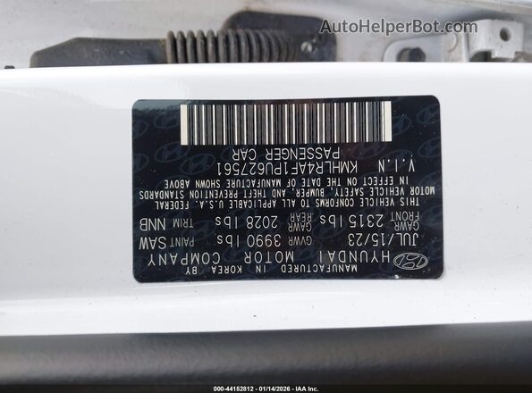 KMHLR4AF1PU627561 2023 HYUNDAI ELANTRA Белый Вид подкапотного пространства