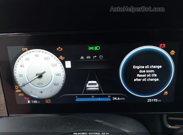 KMHLS4DG4SU912479 2025 HYUNDAI ELANTRA Белый Вид задних сидений