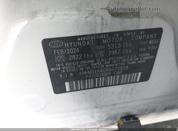 KMHM34AA0RA073928 2024 HYUNDAI IONIQ 6 Белый Вид подкапотного пространства