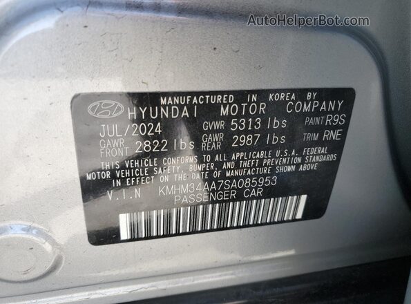 KMHM34AA7SA085953 2025 HYUNDAI IONIQ Silver Widok komory silnika