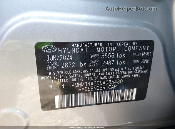 KMHM34AC6SA085430 2025 HYUNDAI IONIQ 6 Silver Widok komory silnika