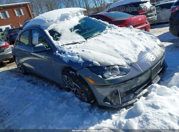 KMHM34ACXRA076479 2024 HYUNDAI IONIQ 6 Серый Передняя правая четверть