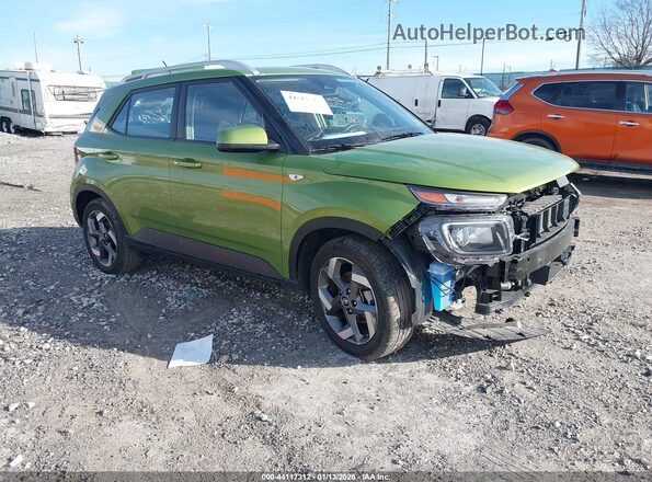 KMHRC8A34RU336905 2024 HYUNDAI VENUE Зеленый Передняя правая четверть