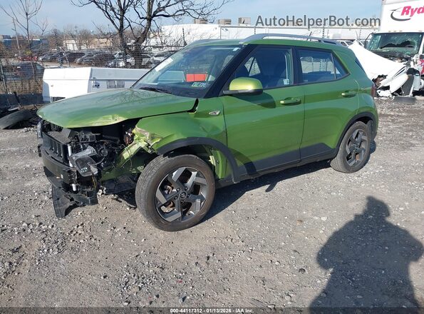 KMHRC8A34RU336905 2024 HYUNDAI VENUE Зеленый Передняя левая четверть