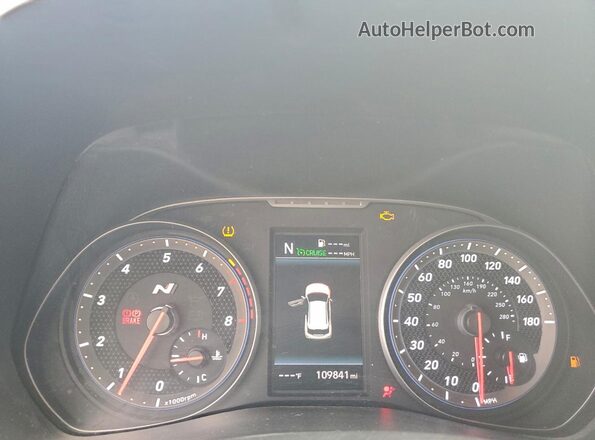 KMHT36AHXLU003704 2020 HYUNDAI VELOSTER Черный Вид щитка приборов
