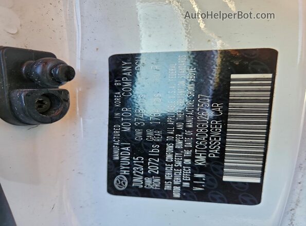 KMHTC6AD8GU267507 2016 HYUNDAI VELOSTER Белый Вид подкапотного пространства