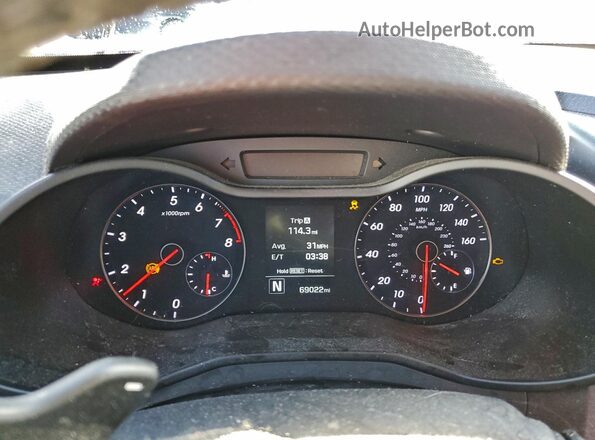 KMHTC6AE0GU303165 2016 HYUNDAI VELOSTER Черный Вид щитка приборов
