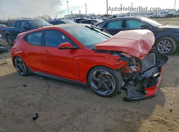 KMHTH6AB0KU020300 2019 HYUNDAI VELOSTER Оранжевый Передняя правая четверть