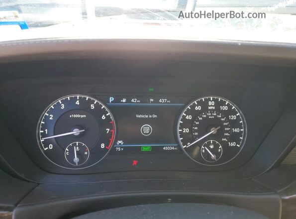 KMTF54JH8KU054361 2019 GENESIS G90 Black Вид щитка приладів