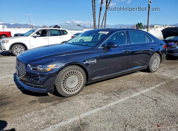 KMTF54PH8LU078331 2020 GENESIS G90 Black Vista tres cuartos delantera izquierda