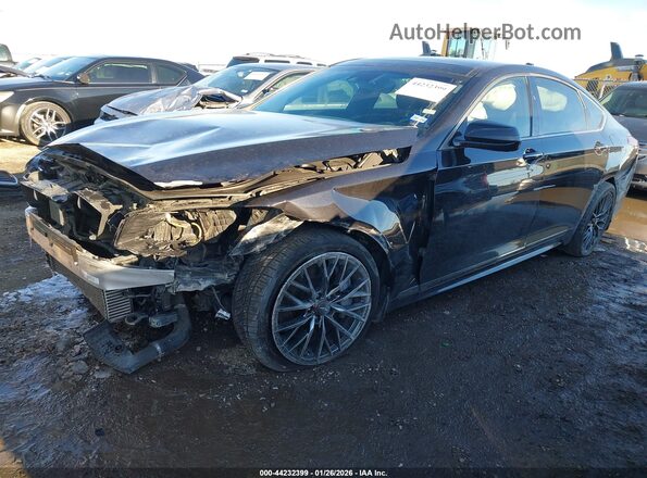 KMTFN4JB5KU320771 2019 GENESIS G80 Черный Передняя левая четверть