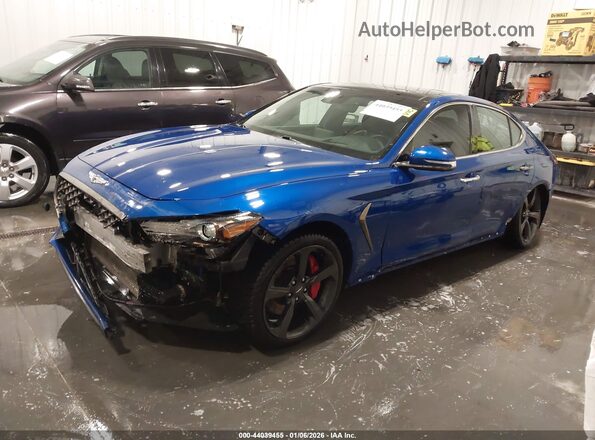 KMTG34LE1LU061943 2020 GENESIS G70 Синий Передняя левая четверть