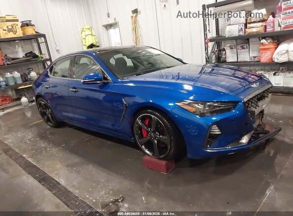 KMTG34LE1LU061943 2020 GENESIS G70 Синий Передняя правая четверть