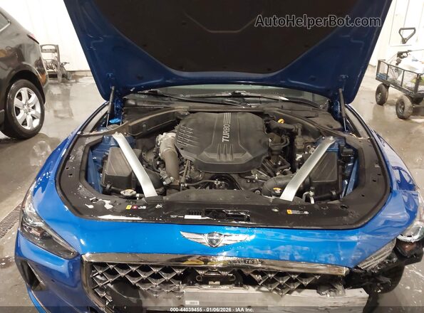 KMTG34LE1LU061943 2020 GENESIS G70 Синий Вид сзади