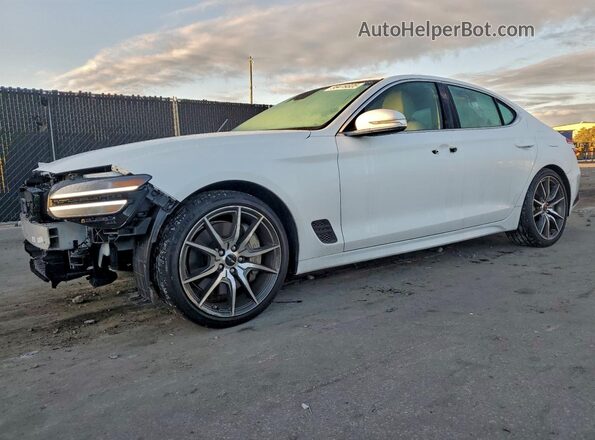 KMTG34SC8RU140289 2024 GENESIS G70 Белый Передняя левая четверть