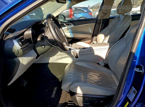 KMTG44LA2MU072624 2021 GENESIS G70 Blue Vista interior delantera