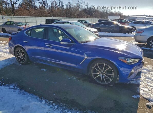 KMTG44LA2MU072624 2021 GENESIS G70 Blue Delantero derecho