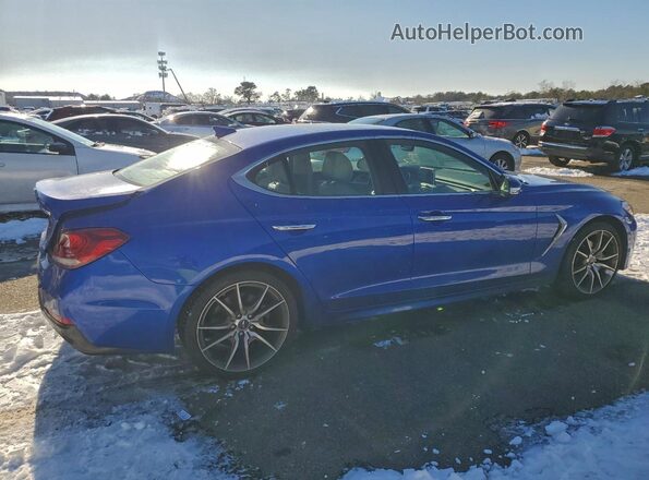 KMTG44LA2MU072624 2021 GENESIS G70 Blue Trasero derecho