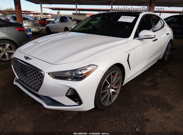 KMTG74LE6MU073169 2021 GENESIS G70 Белый Передняя левая четверть