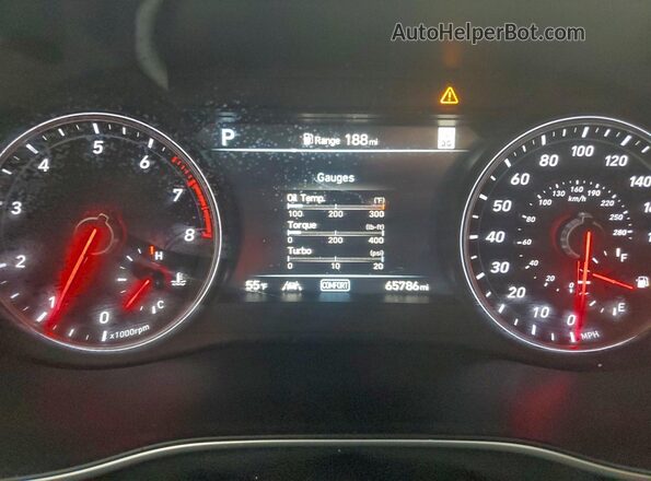 KMTG74LE7LU057383 2020 GENESIS G70 Blue Widok zestawu wskaźników