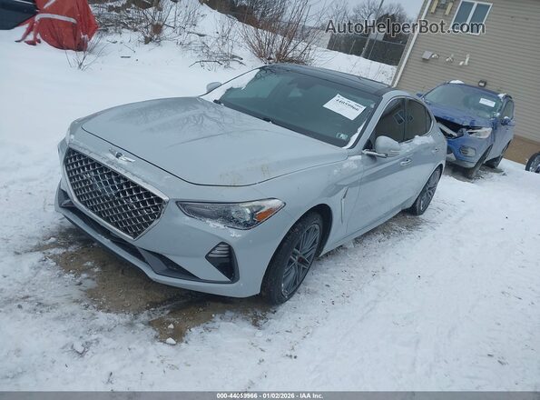 KMTG74LEXKU031746 2019 GENESIS G70 Синий Передняя левая четверть