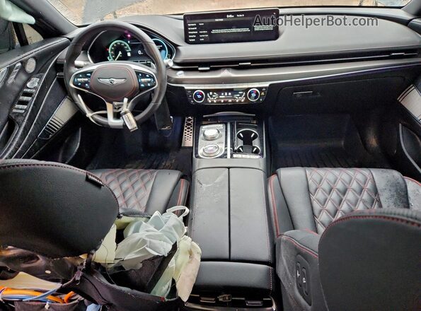 KMTGA4SC6PU159622 2023 GENESIS G80 Gray Առջևի վահանակի տեսք
