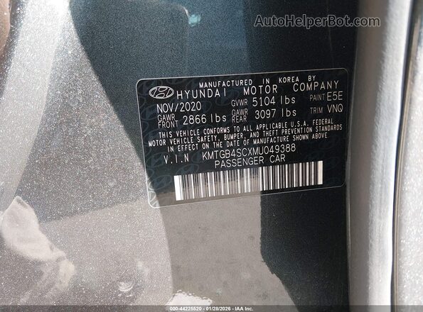 KMTGB4SCXMU049388 2021 GENESIS G80 Черный Вид подкапотного пространства