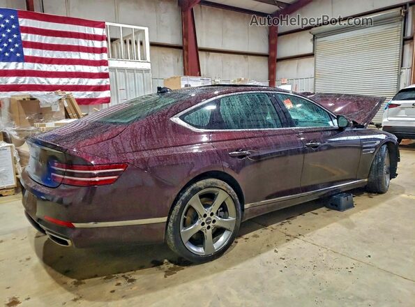 KMTGC4SD5MU048185 2021 GENESIS G80 Burgundy უკანა მარჯვენა