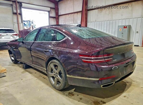 KMTGC4SD5MU048185 2021 GENESIS G80 Burgundy უკანა მარცხენა