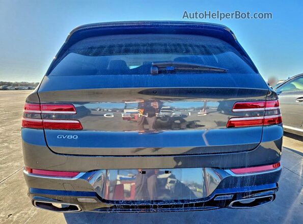 KMUHBDSB0NU078018 2022 GENESIS GV80 Gray Rear view