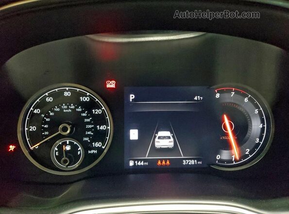 KMUHCESC7RU203159 2024 GENESIS GV80 Серебряный Вид щитка приборов