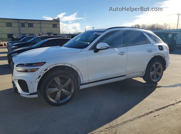 KMUMCDTC2PU114426 2023 GENESIS GV70 White Առջևի ձախ երեք քառորդ տեսարան