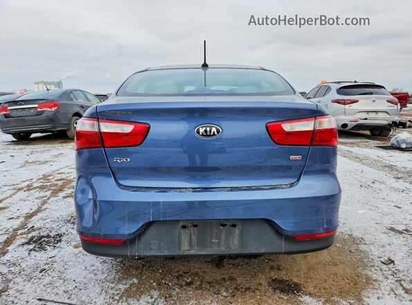 KNADM4A30G6562801 2016 KIA RIO Синий Вид сзади