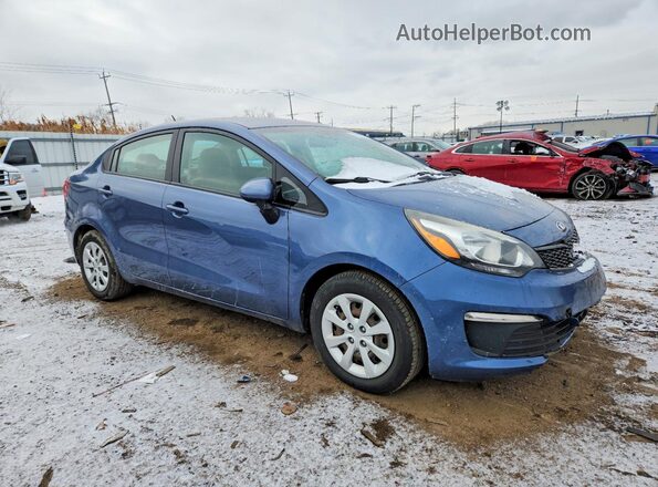KNADM4A30G6562801 2016 KIA RIO Синий Передняя правая четверть