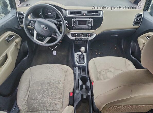 KNADM4A38H6011596 2017 KIA RIO Black Widok deski rozdzielczej