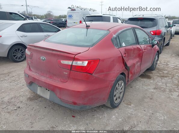 KNADM4A39H6034806 2017 KIA RIO Красный Задняя правая четверть