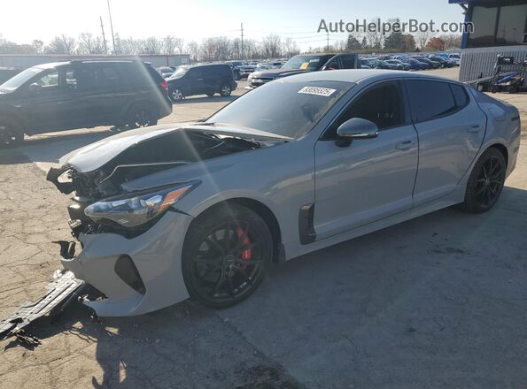 KNAE35LC5M6095946 2021 KIA STINGER Серебряный Передняя левая четверть