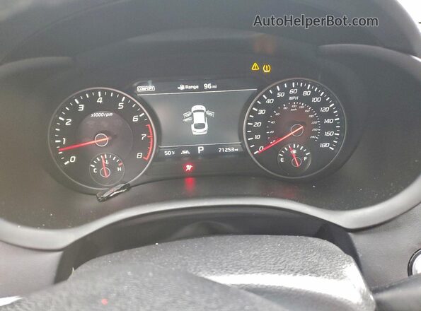 KNAE45LC2L6079425 2020 KIA STINGER Red ხელსაწყოთა პანელის ხედი