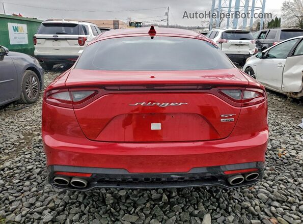 KNAE45LC2L6079425 2020 KIA STINGER Red უკანა ხედი