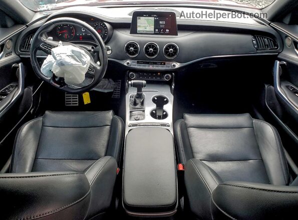 KNAE45LC2L6079425 2020 KIA STINGER Red წინა პანელის ხედი