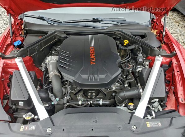 KNAE45LC2L6079425 2020 KIA STINGER Red უკანა სალონის ხედი