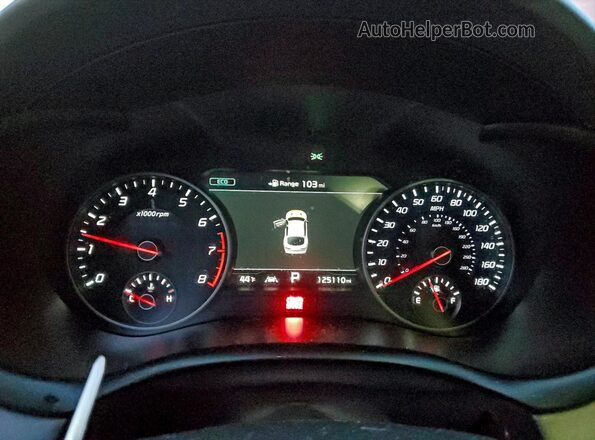 KNAE55LC0J6016379 2018 KIA STINGER Красный Вид щитка приборов