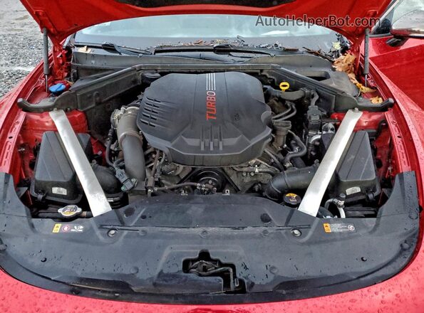 KNAE55LC0J6016379 2018 KIA STINGER Красный Вид задней части салона