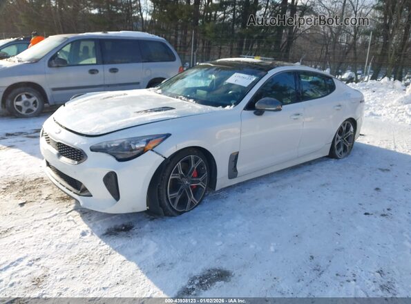 KNAE55LC5M6090756 2021 KIA STINGER White Przód lewy