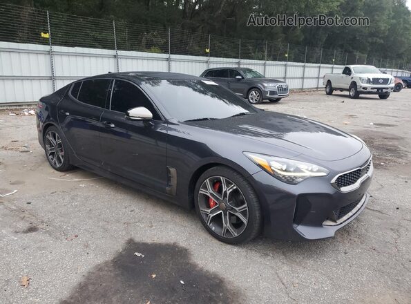 KNAE55LC7J6040422 2018 KIA STINGER Черный Передняя правая четверть
