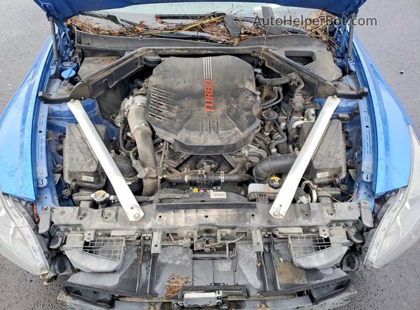 KNAE55LC8J6016954 2018 KIA STINGER Синий Вид задней части салона