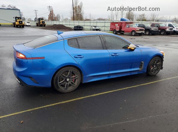 KNAE55LC8J6016954 2018 KIA STINGER Синий Задняя правая четверть