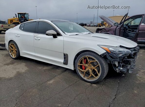 KNAE55LC8M6089830 2021 KIA STINGER Белый Передняя правая четверть