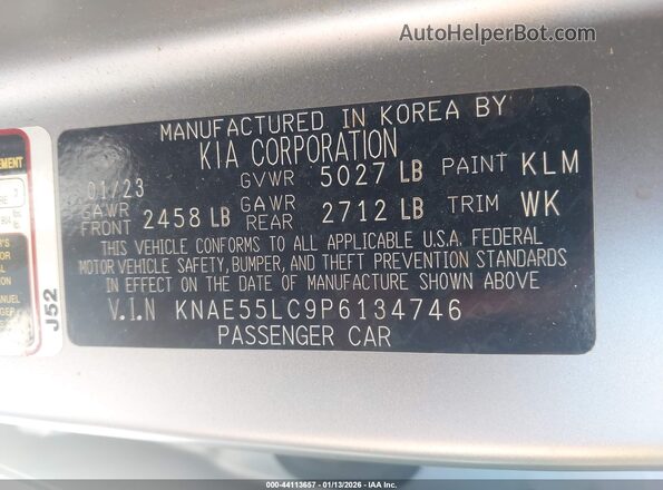 KNAE55LC9P6134746 2023 KIA STINGER Серый Вид подкапотного пространства
